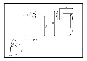Держатель для туалетной бумаги CeramaLux Fleur 78307 хром купить в интернет-магазине сантехники Sanbest