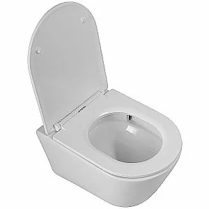 Унитаз подвесной Cezares Liner-Tor CZR-3808-53-TH-TOR/SC белый, безободковый, с крышкой микролифт, слив торнадо купить в интернет-магазине Sanbest