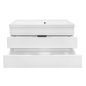 Тумба с раковиной Azario Эстима 100/2 CS00094585 белый глянцевый для ванной в интернет-магазине Sanbest