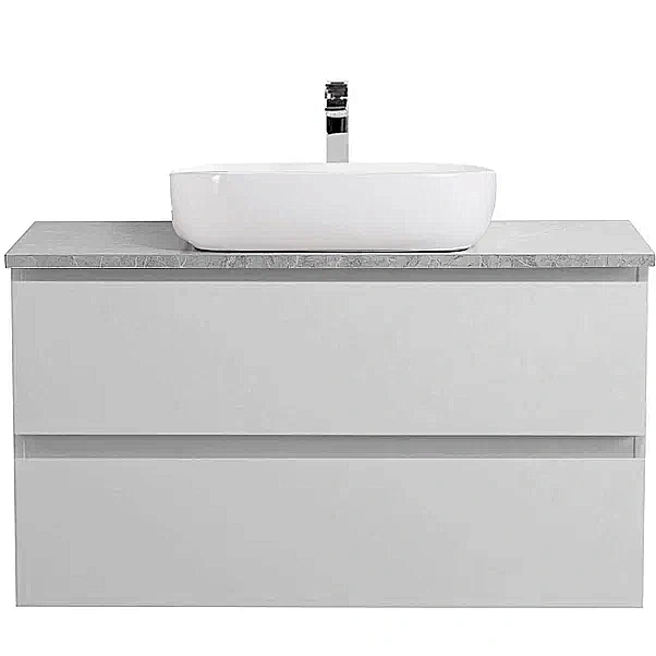 Тумба с раковиной и столешницей BelBagno KRAFT 100 KRAFT100BO-KEPMGL-1084-SET белая матовая для ванной в интернет-магазине Sanbest
