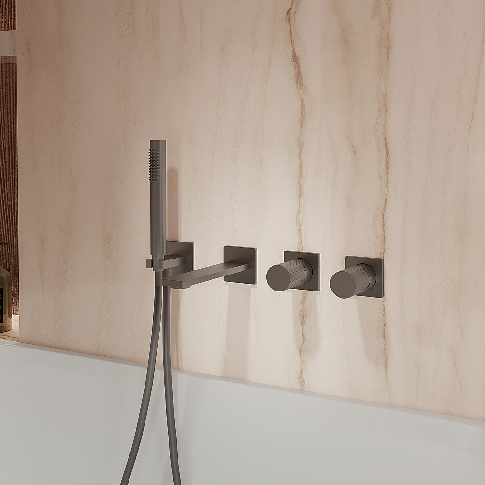 Смеситель для ванны Vincea Alto VBTW-6AL1GM вороненая сталь купить в интернет-магазине сантехники Sanbest