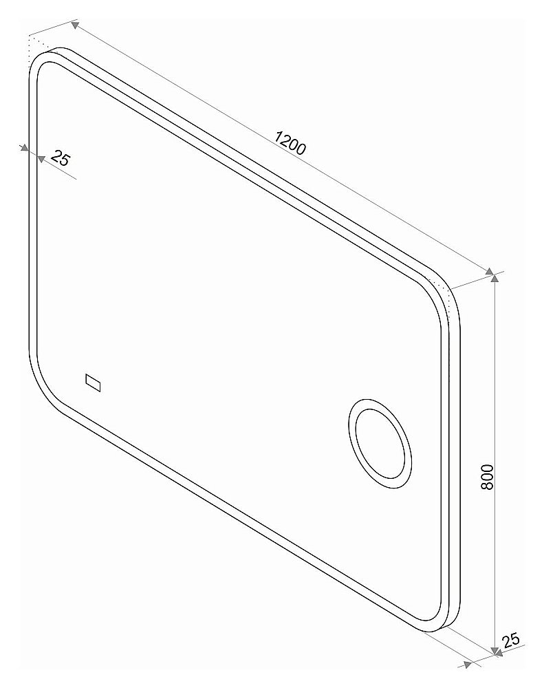 Зеркало Континент Bliss ЗЛП463 120x80 в ванную от интернет-магазине сантехники Sanbest
