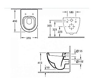 Унитаз подвесной Esbano ASTER ESUPASTEW безободковый, с крышкой микролифт, белый купить в интернет-магазине Sanbest