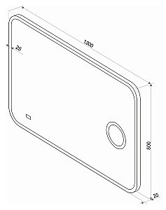 Зеркало Континент Bliss ЗЛП463 120x80 в ванную от интернет-магазине сантехники Sanbest
