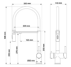 Смеситель для кухни WONZON & WOGHAND WW-88458009-BG брашированное золото купить в интернет-магазине сантехники Sanbest