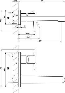 Смеситель для раковины Ravak PURI PU 019.20 черный матовый купить в интернет-магазине сантехники Sanbest