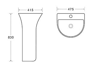 Раковина SantiLine 47,5 SL-4017 белая купить в интернет-магазине Sanbest