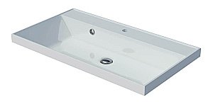 Тумба с раковиной подвесная Grossman МЕРКАДО 80 с 2-я ящ, белая матовая для ванной в интернет-магазине Sanbest