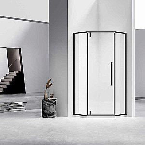 Душевой уголок Vincea Slim-N VSP-4SN100CLB 100х100 стекло прозрачное/профиль черный купить в интернет-магазине Sanbest