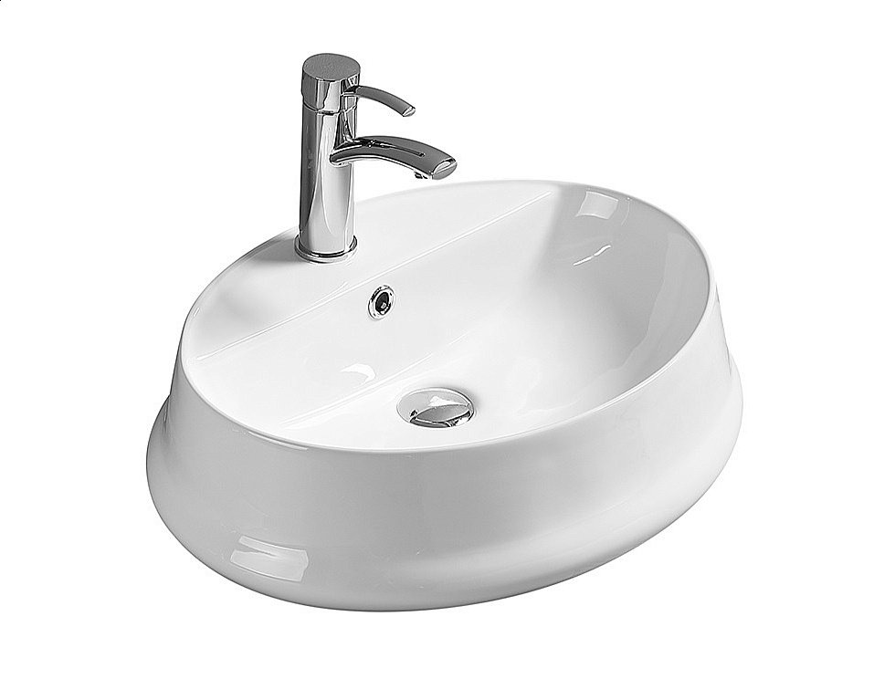 Раковина накладная SantiLine 56 SL-1071 белая купить в интернет-магазине Sanbest