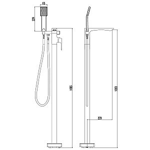 Смеситель для ванны Lemark Unit LM4544C купить в интернет-магазине сантехники Sanbest