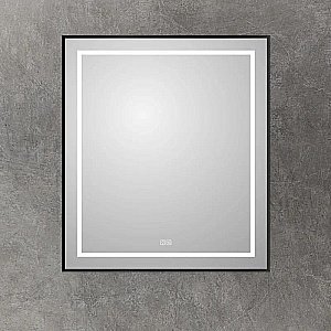 Зеркало BelBagno Kraft SPC-KRAFT-700-800-LED-TCH-WARM-NERO черный в ванную от интернет-магазине сантехники Sanbest