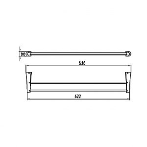 Полотенцедержатель Kaiser KH-2028 хром купить в интернет-магазине сантехники Sanbest