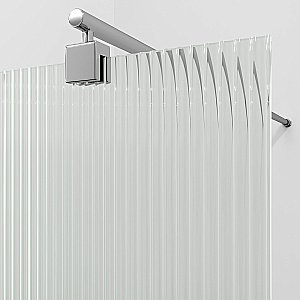 Душевое ограждение WasserKRAFT Rur 30W44-FL 100 стекло рифленое/профиль серебристый купить в интернет-магазине Sanbest