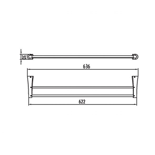 Полотенцедержатель Kaiser KH-2028 хром купить в интернет-магазине сантехники Sanbest