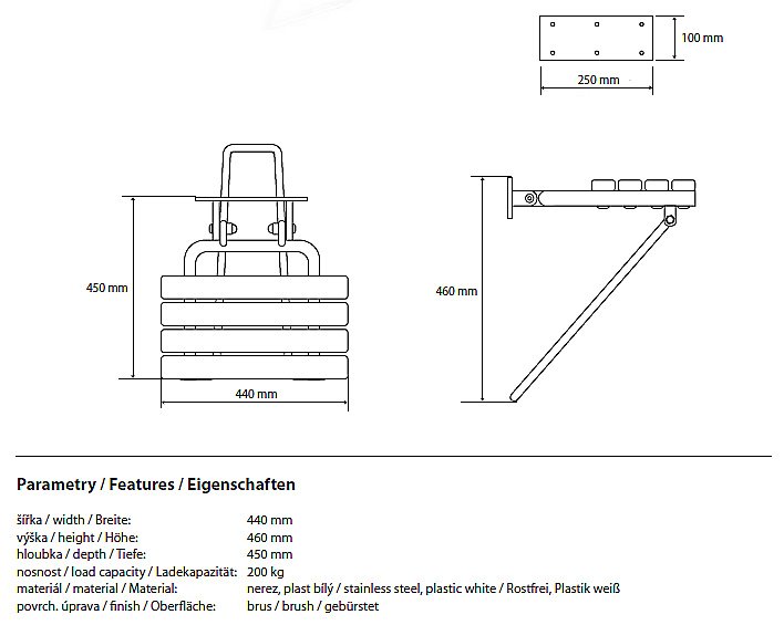 Сидeнье для душа откидное Bemeta Help program 301102182 купить в интернет-магазине сантехники Sanbest