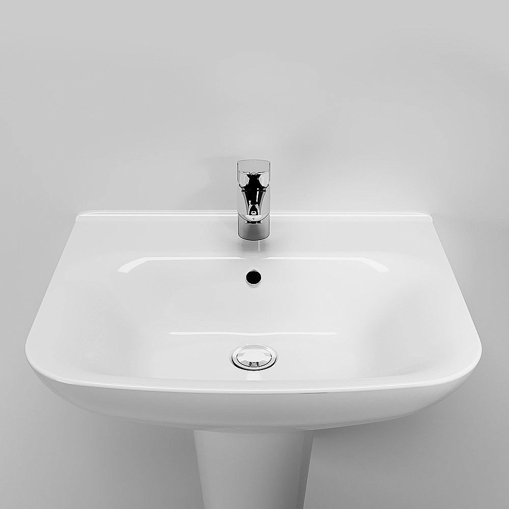 Раковина с полупьедесталом AM.PM Like 55 белая купить в интернет-магазине Sanbest