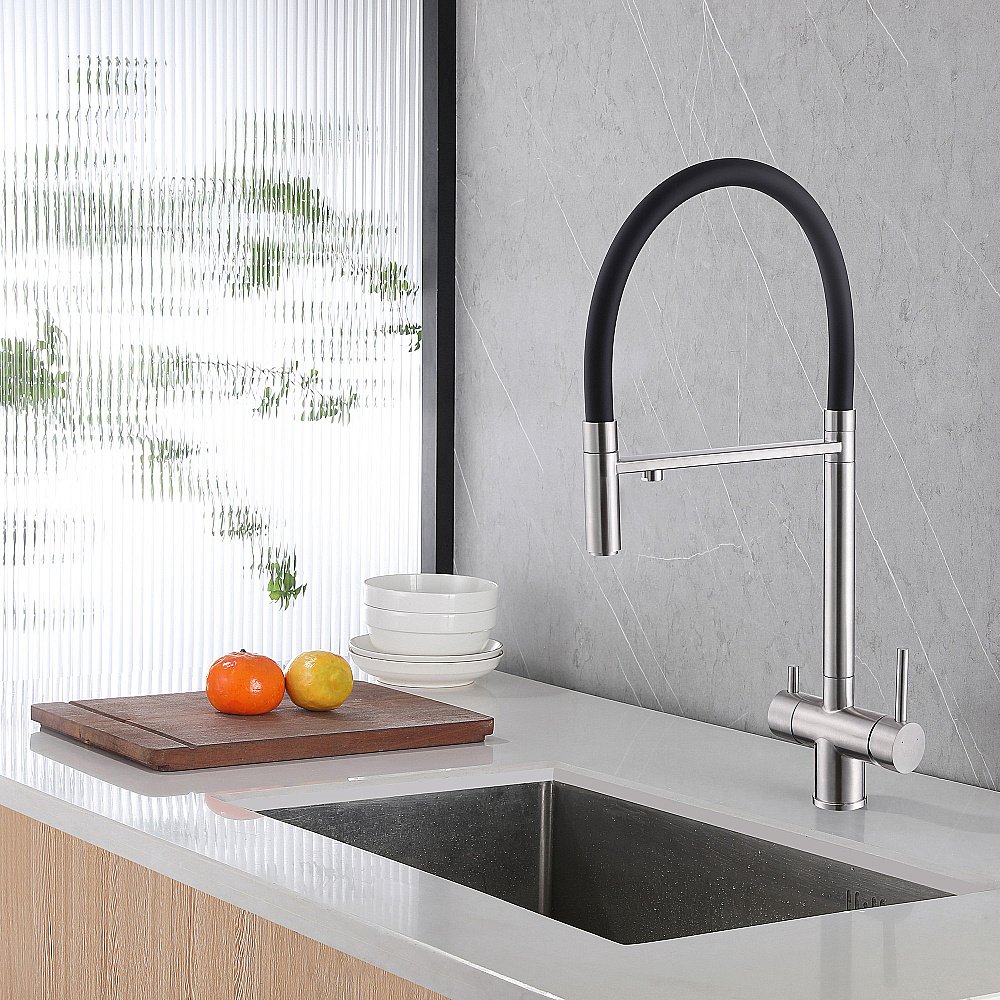 Смеситель для кухни Abber Wasser Kreis AF81141SP сатин купить в интернет-магазине сантехники Sanbest