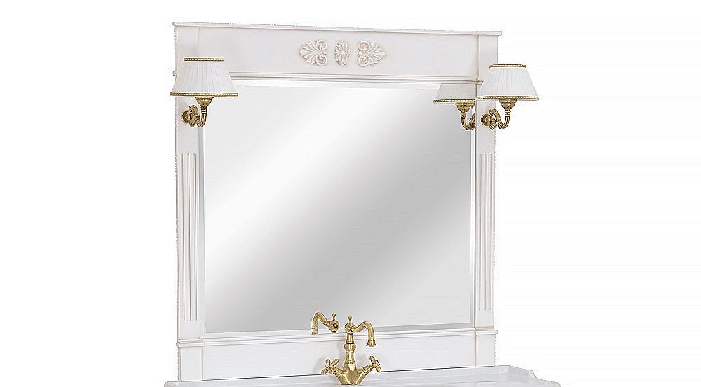 Зеркало Migliore Kantri 26742 112х110 Bianco Mat Patinato в ванную от интернет-магазине сантехники Sanbest