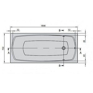 Ванна Marmo Bagno Элза MB-Э180-75 180х75 купить в интернет-магазине Sanbest