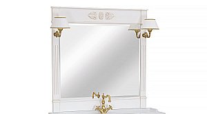 Зеркало Migliore Kantri 26742 112х110 Bianco Mat Patinato в ванную от интернет-магазине сантехники Sanbest