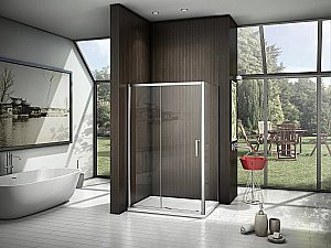 Душевой уголок Good door LATTE WTW+SP 120x80 прозрачный купить в интернет-магазине Sanbest