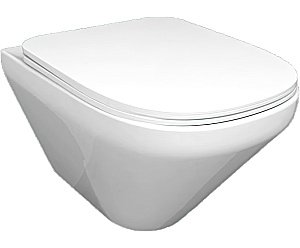 Унитаз подвесной Jacob Delafon Modern Life E21776RU-00 безободковый, с инсталляцией, с крышкой микролифт, белый/кнопка хром купить в интернет-магазине Sanbest