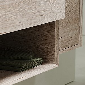 Тумба с раковиной Sancos Marmi 1.0 MR1.0100REG дуб галифакс натуральный для ванной в интернет-магазине Sanbest