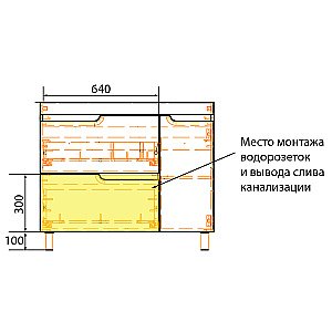Тумба с раковиной Loranto KANTRI CS00097259 100/2Н раковина Фостер 100, белый глянец для ванной в интернет-магазине Sanbest