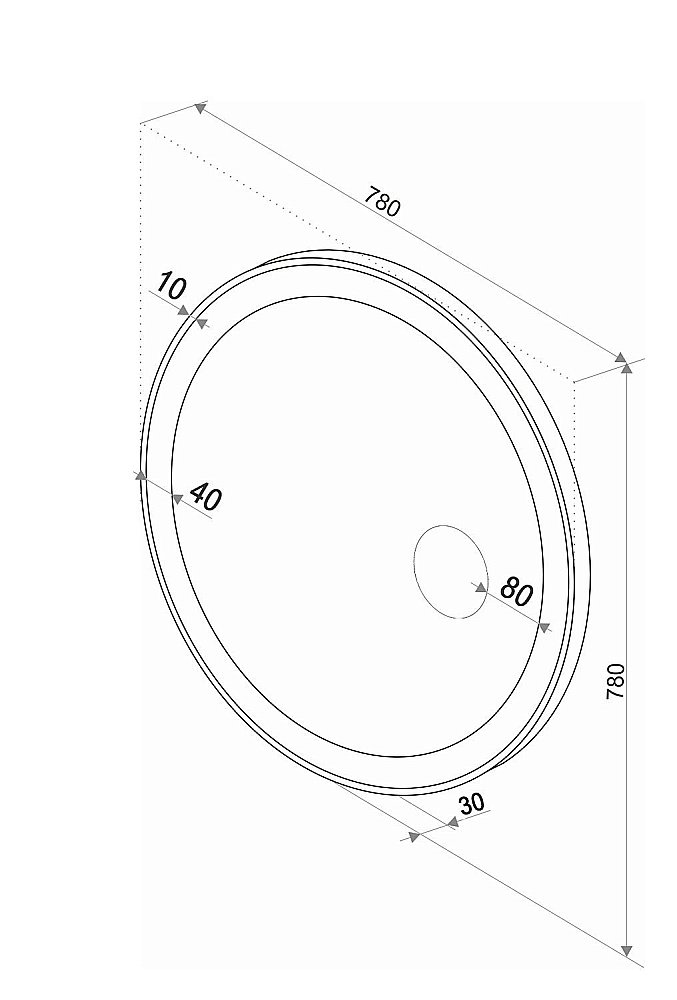 Зеркало Континент Aroma ЗЛП436 78x78 в ванную от интернет-магазине сантехники Sanbest