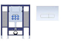 Инсталляция для унитаза Aquatek INS-0000015 с кнопкой KDI-0000013 белая купить в интернет-магазине сантехники Sanbest