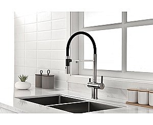 Смеситель для кухни Paulmark Gravity Gr213888-BS нержавеющая сталь купить в интернет-магазине сантехники Sanbest