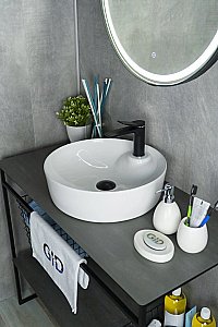 Раковина накладная Gid Esfera 44 D1306 51181 белая купить в интернет-магазине Sanbest