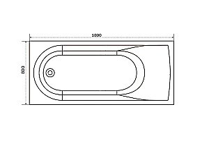 Ванна BAS Марбея 180х80 ВА00037 белая купить в интернет-магазине Sanbest