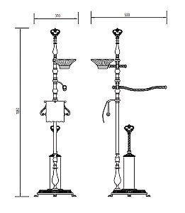 Стойка для ванной Migliore Elisabetta ML.ELB-60.144.BR бронза купить в интернет-магазине сантехники Sanbest