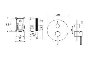 Смеситель для ванны Aquatek Европа AQ1346CR хром купить в интернет-магазине сантехники Sanbest