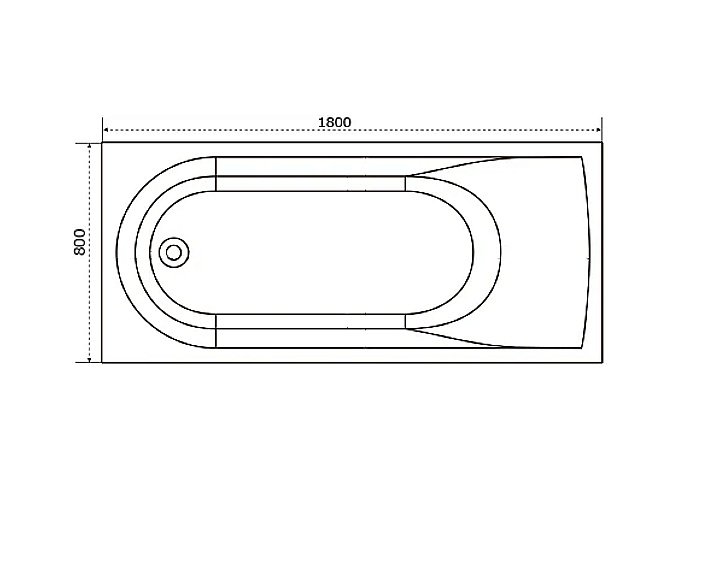 Ванна BAS Марбея 180х80 ВА00037 белая купить в интернет-магазине Sanbest