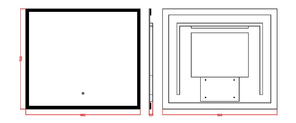 Зеркало Boheme Modern 80х70 544-080 в ванную от интернет-магазине сантехники Sanbest