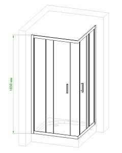 Душевой уголок Royal Bath RB9110HPD-T 110х90 прозрачный купить в интернет-магазине Sanbest