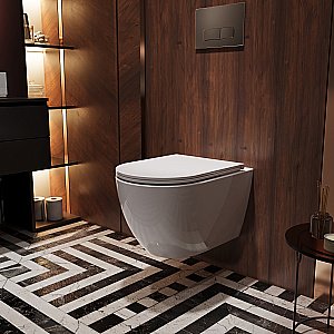 Унитаз подвесной Vincea Globo VT1-74T безободковый, смыв торнадо, с крышкой микролифт, белый купить в интернет-магазине Sanbest