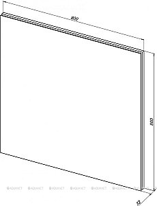 Зеркало LED Aquanet Гласс 274016 80 белый в ванную от интернет-магазине сантехники Sanbest