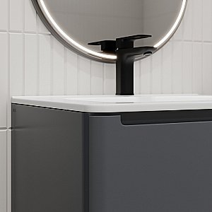 Тумба с раковиной Iddis Edifice 60 EDI60D0i95K темно-серая для ванной в интернет-магазине Sanbest