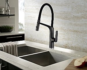 Смеситель для кухни Vincea VKF-115MB черный матовый купить в интернет-магазине сантехники Sanbest