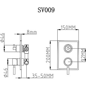 Смеситель для душа RGW Gllon SV009 BR 07030090-07 бронза купить в интернет-магазине сантехники Sanbest