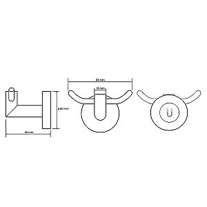 Крючок Bemeta Rawell 104206182 хром купить в интернет-магазине сантехники Sanbest