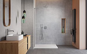 Душевое ограждение Radaway Modo SL Brushed Nickel II 90 стекло прозрачное/профиль брашированный никель купить в интернет-магазине Sanbest