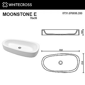 Раковина накладная WhiteCross MOONSTONE E 70 0731.070035.200 белая матовая купить в интернет-магазине Sanbest