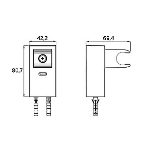 Держатель ручного душа Iddis Slide SLIBL00i53 черный матовый купить в интернет-магазине сантехники Sanbest