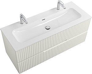 Тумба с раковиной Cezares DUET-N 120 DUET-N-1200-2C-SO-AS-P альпака брашированная для ванной в интернет-магазине Sanbest