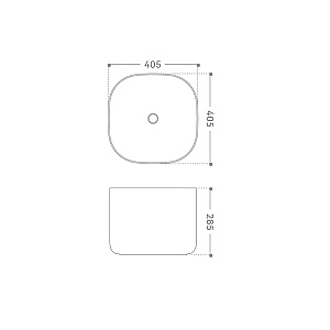 Раковина Abber Rechteck 40,5 AC2222MB черная матовая купить в интернет-магазине Sanbest